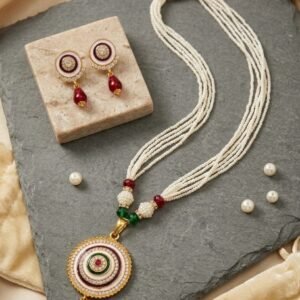 Royal Pearl Festive Pendant Set