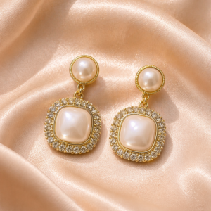 Ivory Pearl Halo Luxe Earrings