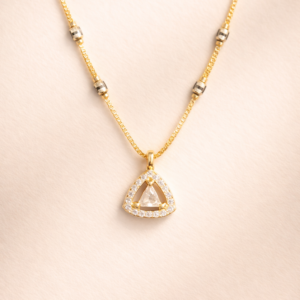 Trinity Spark Triangle Necklace
