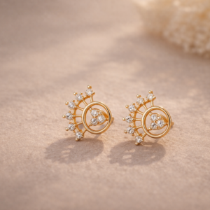 Radiant Evil Eye Spark Stud Earrings