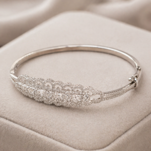 Silver Crystal Wave Kada