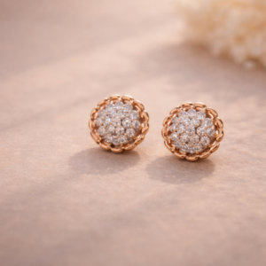 Golden Blossom Spark Stud Earrings