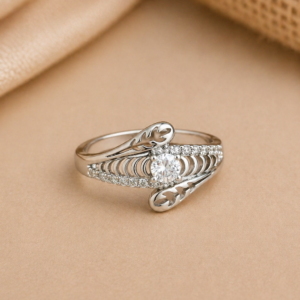 Silver Wave Elegance Ring