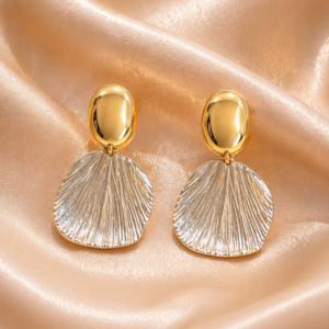 Golden Shell Luxe Drop Earrings