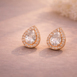 Radiant Teardrop Crystal Stud Earrings