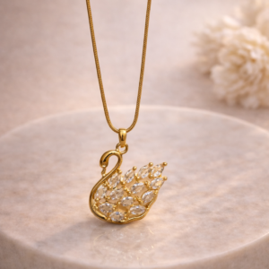 Golden Swan Elegance Pendant