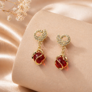 Crimson Twist Luxe Earrings