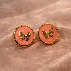 Butterfly Blush Stud Earrings