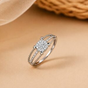 Diamond Bloom Split Ring