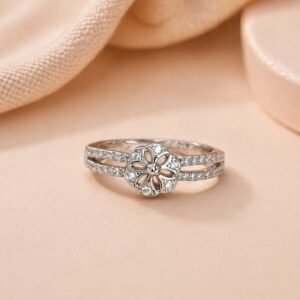 Silver Blossom Spark Ring