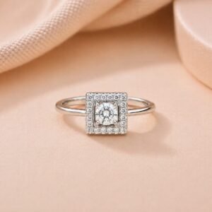 Square Halo Luxe Ring