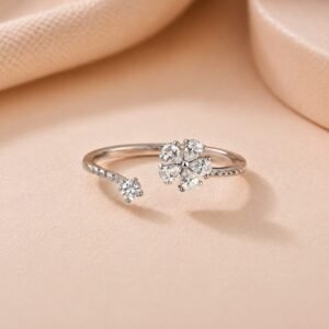 Floral Spark Open Ring