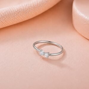 Tiny Bow Spark Ring