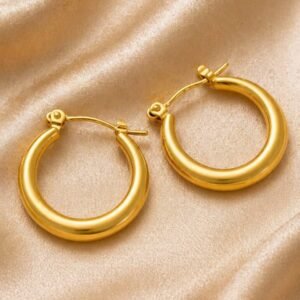 Golden Classic Hoop Earrings