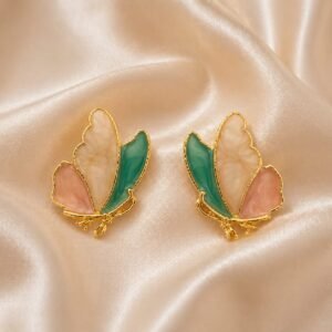 Blush Leaf Elegance Earrings