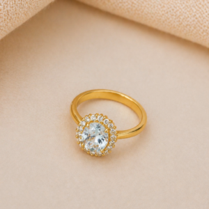 Crystal Aura Halo Ring