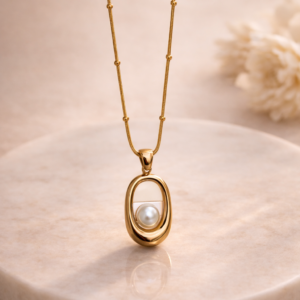 Golden Pearl Elegance Pendant