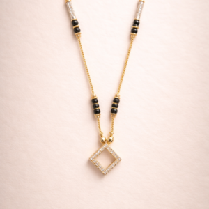 Diamond Square Minimal Mangalsutra