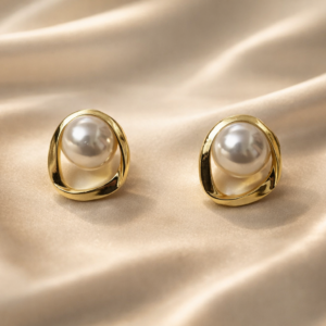 Golden Pearl Glow Earrings