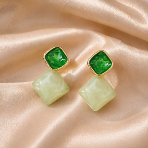 Emerald Mist Luxe Drop Earrings