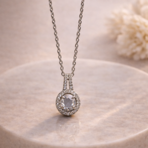 Silver Halo Sparkle Pendant