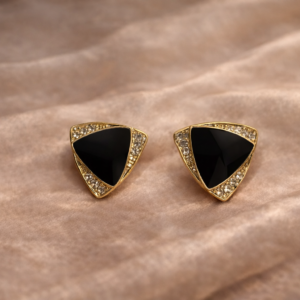 Midnight Triangle Spark Earrings