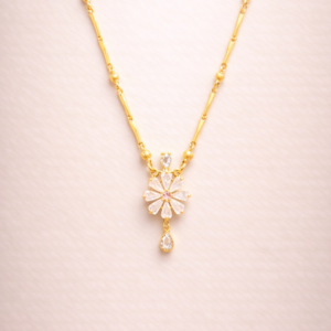 Crystal Bloom Drop Necklace