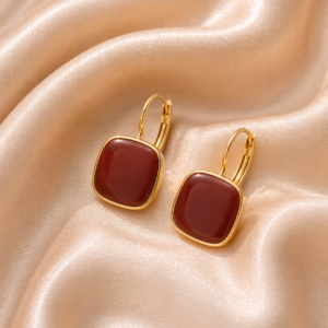 Ruby Glow Luxe Drop Earrings