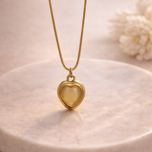 Golden Glow Heart Pendant