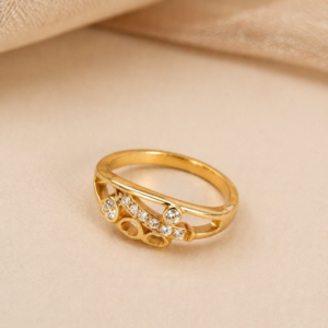 Crystal Leaf Glow Ring