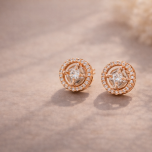 Celeste Halo Spark Stud Earrings