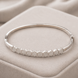 Silver Hexa Sparkle Kada